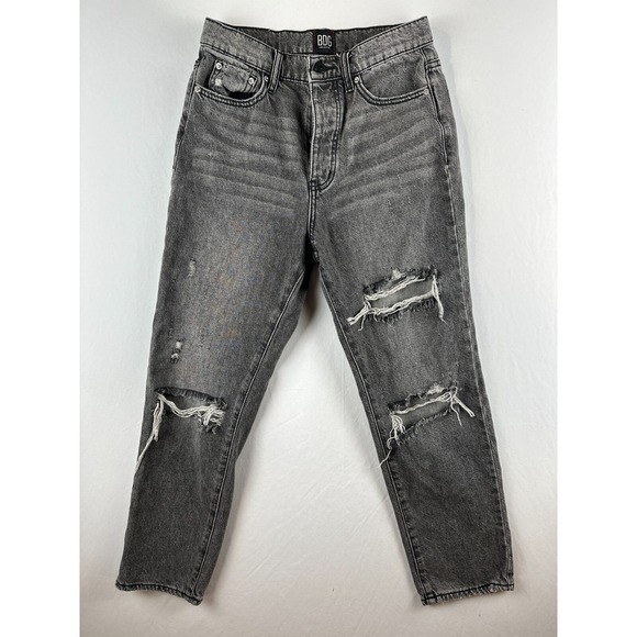 BDG Urban Outfitters Denim - BDG Slim Straight Jeans 27 Black Distressed Ripped High Rise Grunge Streetwear